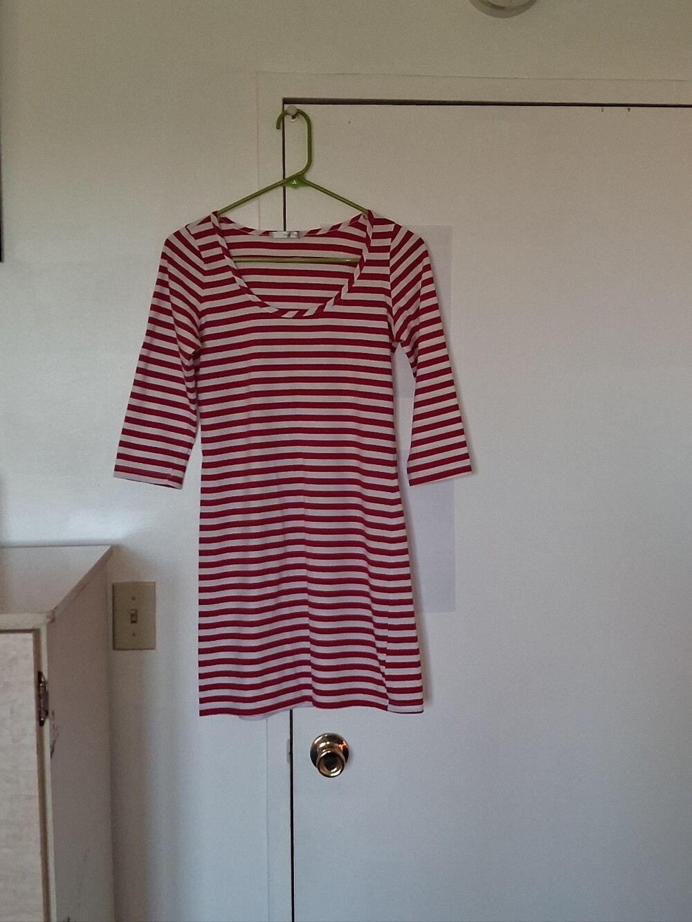 Rainbow Red & White Striped Long Sleeve Tee SzM - Picture 2 of 3